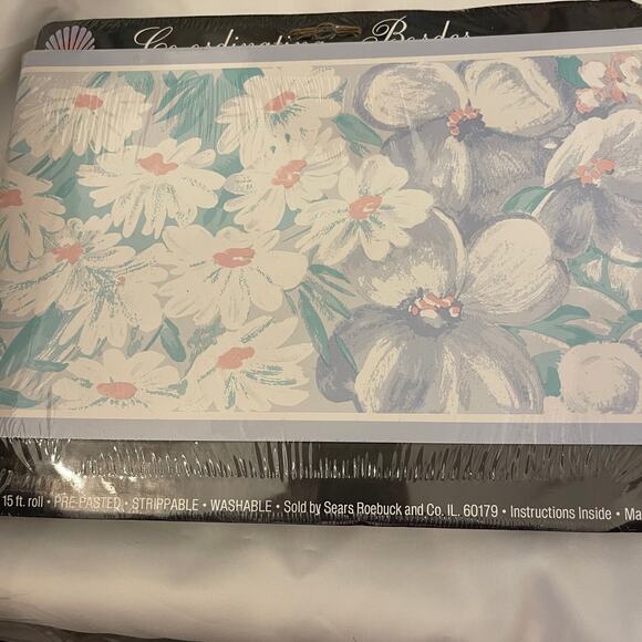Vintage Sears Antilles Border Floral Coordinating Border WallPaper - Picture 3 of 4